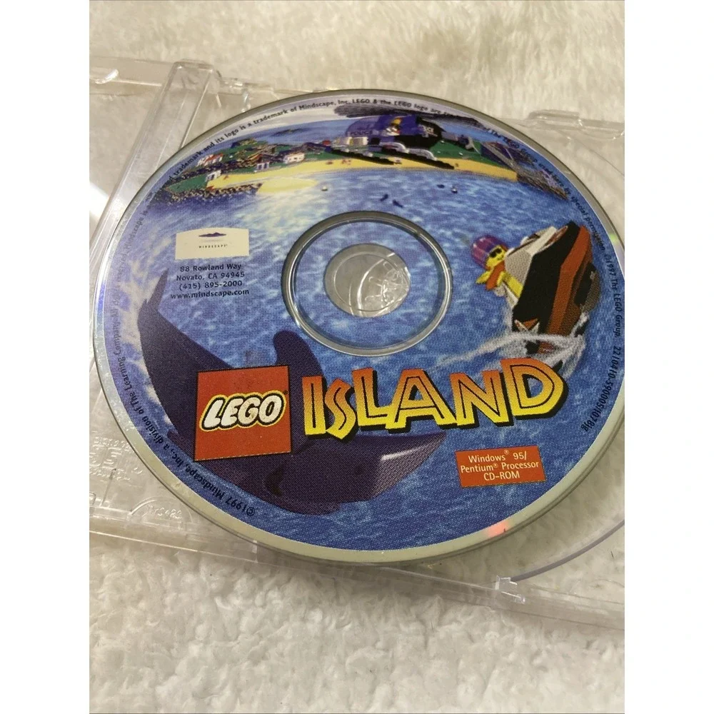 Vintage LEGO Island 3D Action Adventure PC CD-ROM Windows 95 Ages 6-12 Disc Only